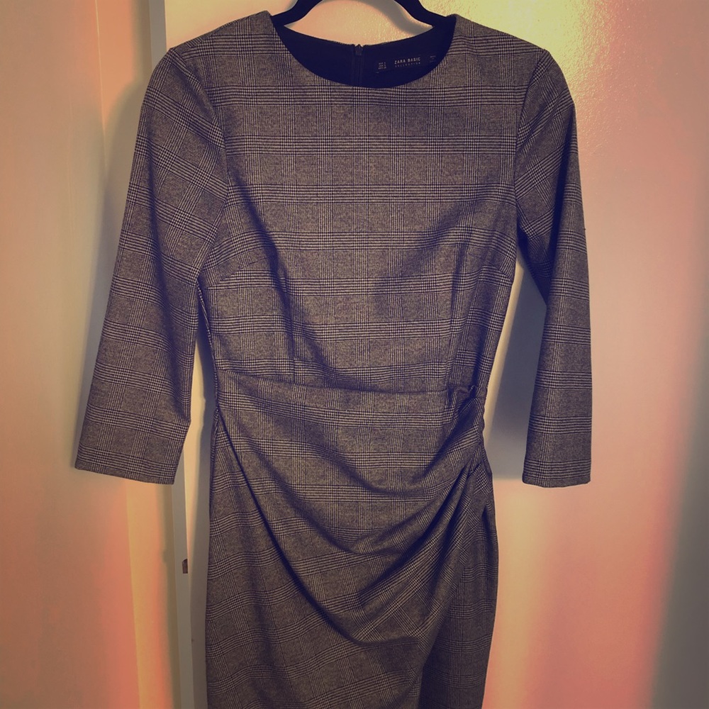 Zara houndstooth dress